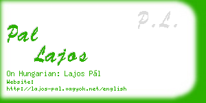pal lajos business card